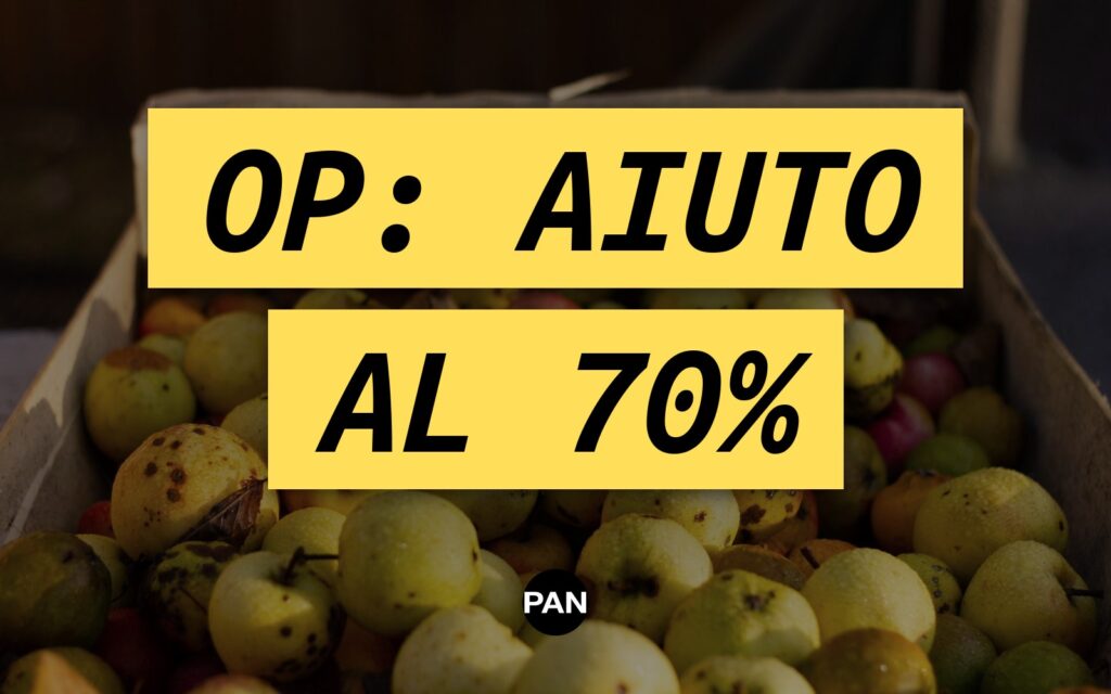 OP ORTOFRUTTICOLE, AIUTO AL 70% PER I GIOVANI E PER CHI PERDE OLTRE IL 30%