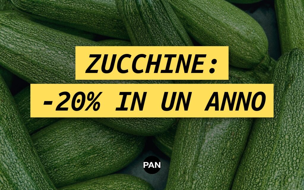 Zucchine, all’ingrosso -20% su un anno